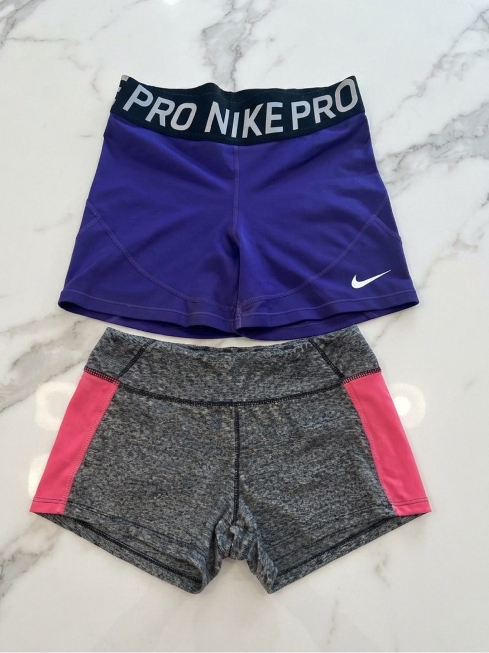 Nike Purple Pro  + Gray Pink shorts